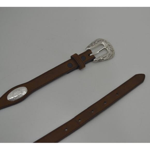 Silver Creek Western Leather Belt Rodeo Cowgirl Size 32 - Picture 9 of 13